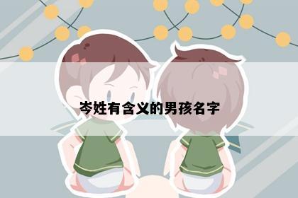 岑姓有含义的男孩名字