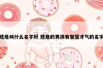 姓危叫什么名字好 姓危的男孩有智慧才气的名字